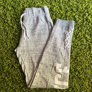 Justice heathered grey sweatpants, size 14/16